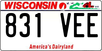 WI license plate 831VEE