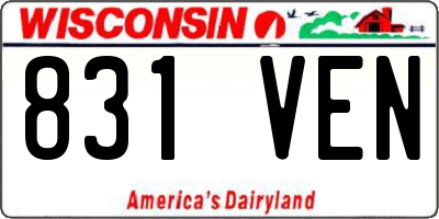 WI license plate 831VEN