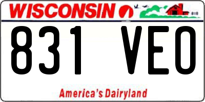 WI license plate 831VEO