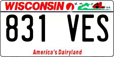 WI license plate 831VES