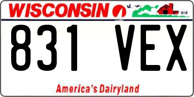 WI license plate 831VEX