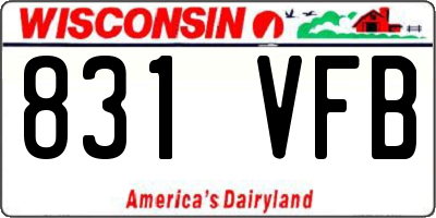 WI license plate 831VFB