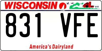 WI license plate 831VFE