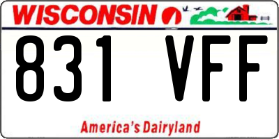 WI license plate 831VFF