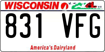 WI license plate 831VFG