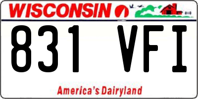 WI license plate 831VFI