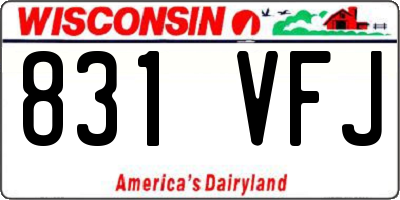 WI license plate 831VFJ