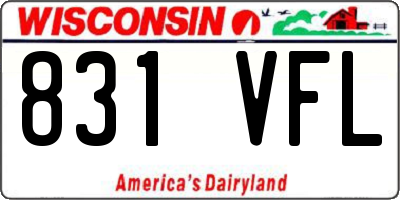 WI license plate 831VFL