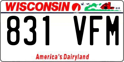 WI license plate 831VFM