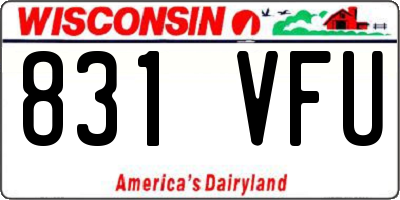 WI license plate 831VFU