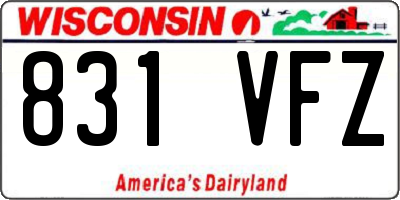 WI license plate 831VFZ