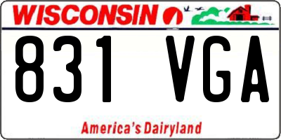 WI license plate 831VGA