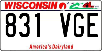 WI license plate 831VGE