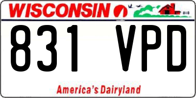 WI license plate 831VPD