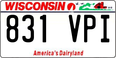WI license plate 831VPI