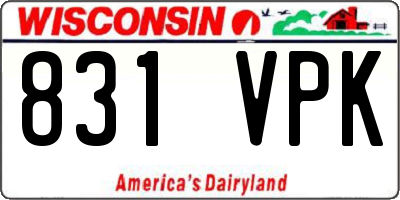 WI license plate 831VPK