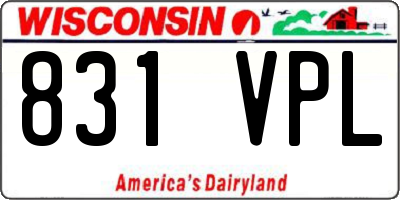 WI license plate 831VPL