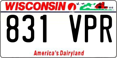 WI license plate 831VPR