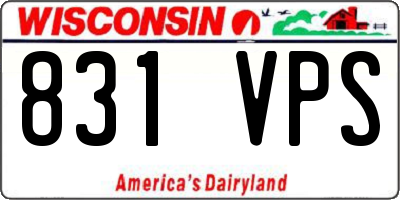 WI license plate 831VPS