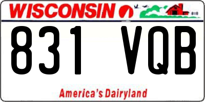 WI license plate 831VQB