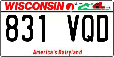 WI license plate 831VQD