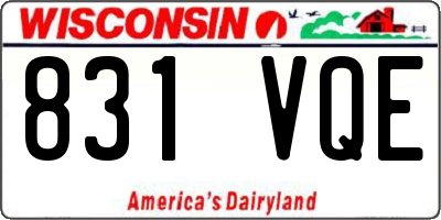 WI license plate 831VQE
