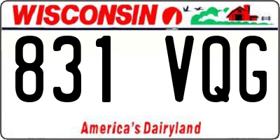 WI license plate 831VQG