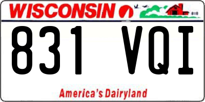 WI license plate 831VQI
