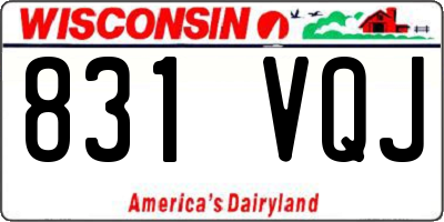 WI license plate 831VQJ