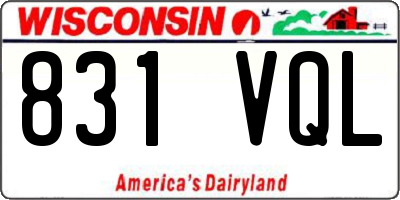 WI license plate 831VQL