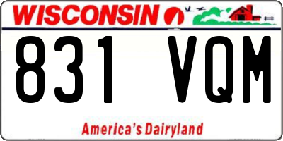 WI license plate 831VQM