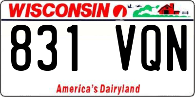WI license plate 831VQN