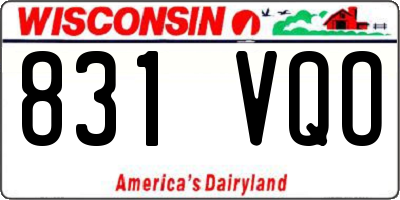 WI license plate 831VQO