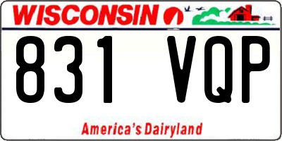 WI license plate 831VQP