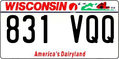 WI license plate 831VQQ