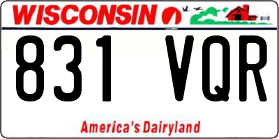 WI license plate 831VQR