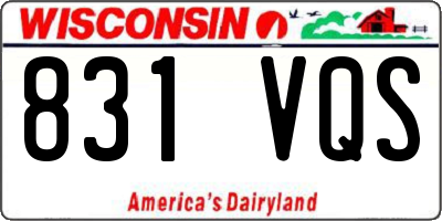 WI license plate 831VQS