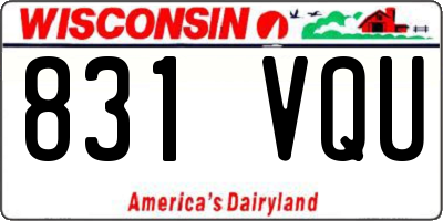 WI license plate 831VQU