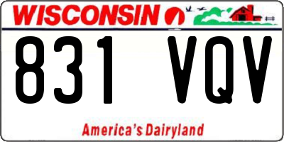 WI license plate 831VQV