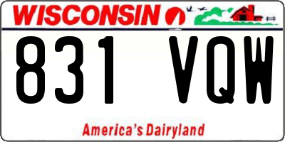 WI license plate 831VQW
