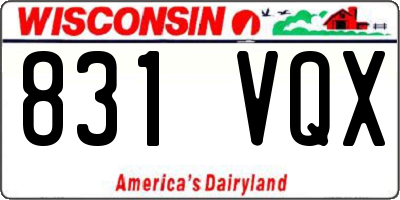 WI license plate 831VQX