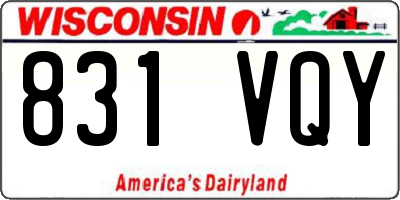 WI license plate 831VQY