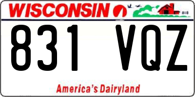 WI license plate 831VQZ