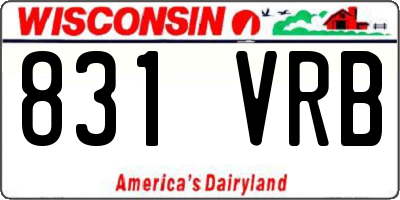 WI license plate 831VRB