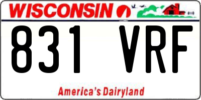 WI license plate 831VRF