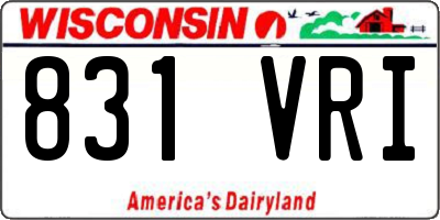 WI license plate 831VRI