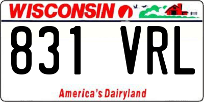 WI license plate 831VRL