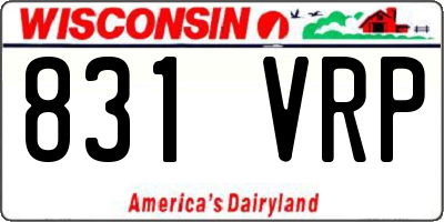 WI license plate 831VRP