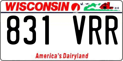 WI license plate 831VRR