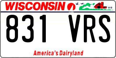 WI license plate 831VRS